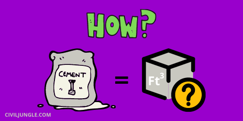 How to Calculate the Volume of 1 Bag of Cement in Ft