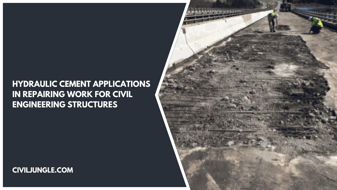 Hydraulic Cement Applications in Repairing Work for Civil Engineering Structures