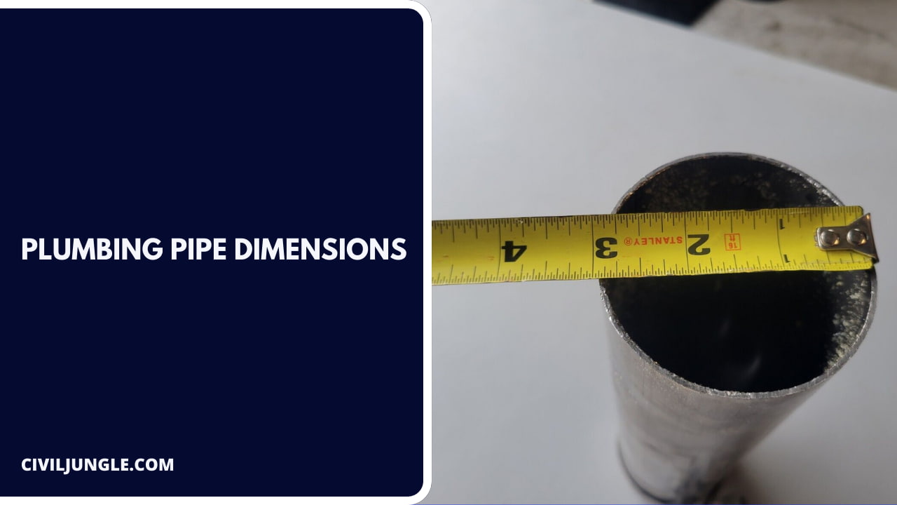 Plumbing Pipe Dimensions