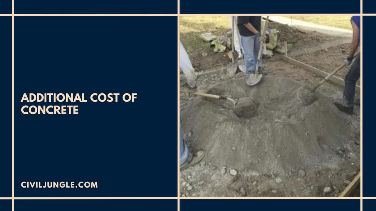 Additional Cost of Concrete