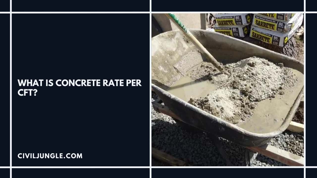 What is Concrete Rate Per CFT?