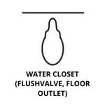 Water Closet( FlushValve, Floor Outlet)
