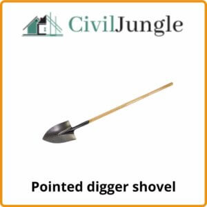 Pointed digger shovel
