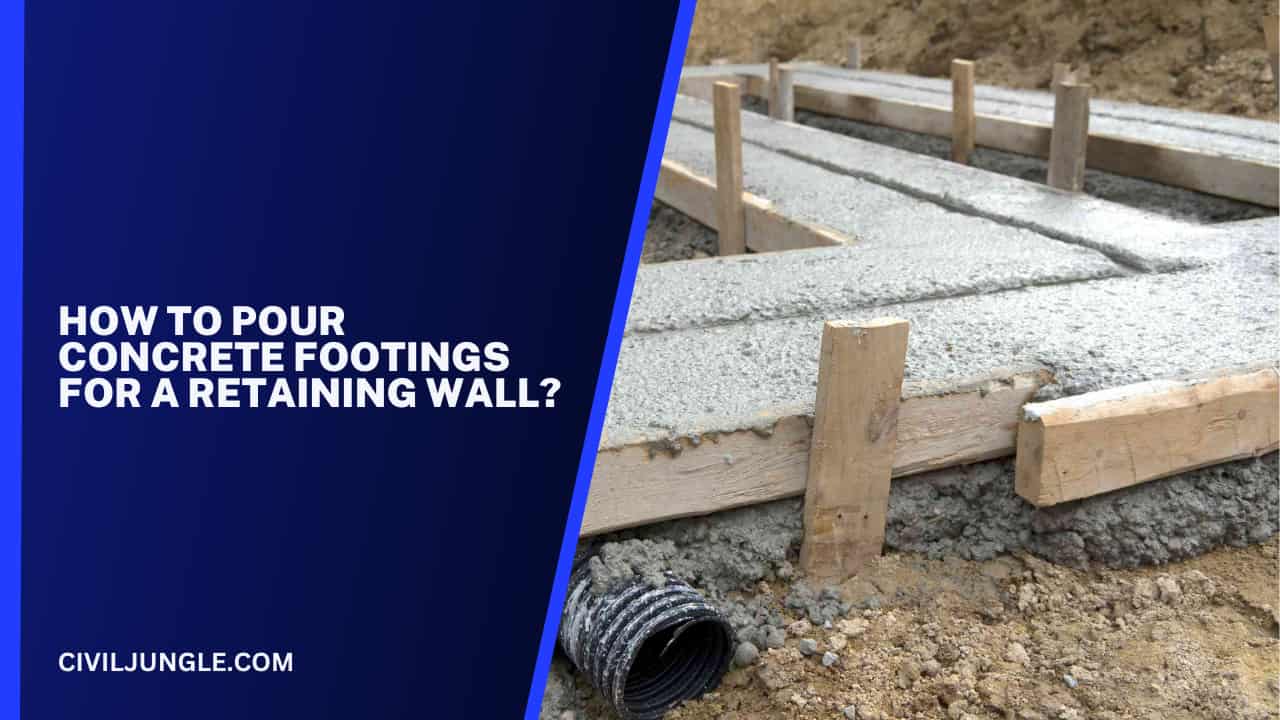 How to Pour Concrete Footings For A Retaining Wall?