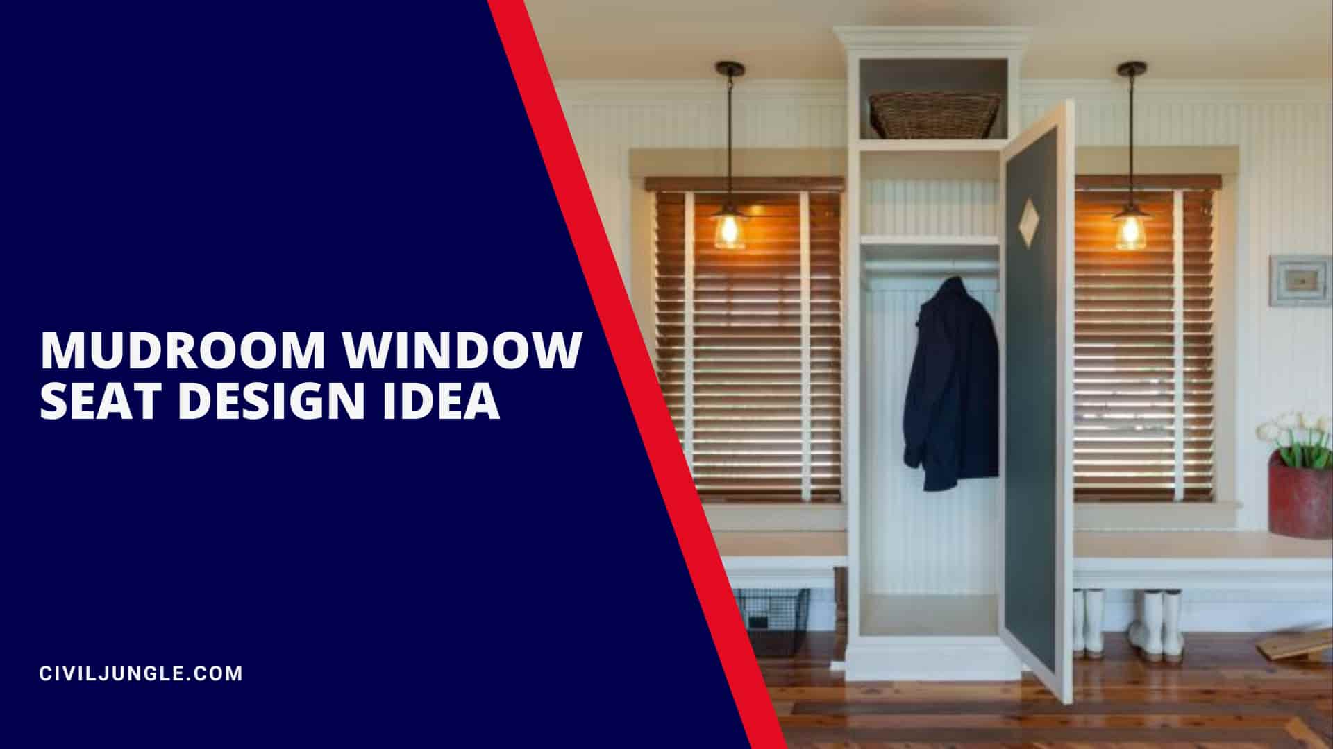 Mudroom Window Seat Design Idea
