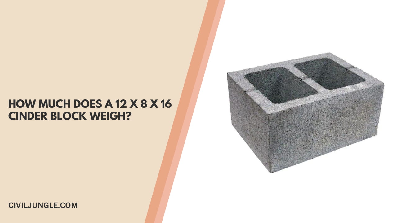 How Much Does a 12 X 8 X 16 Cinder Block Weigh