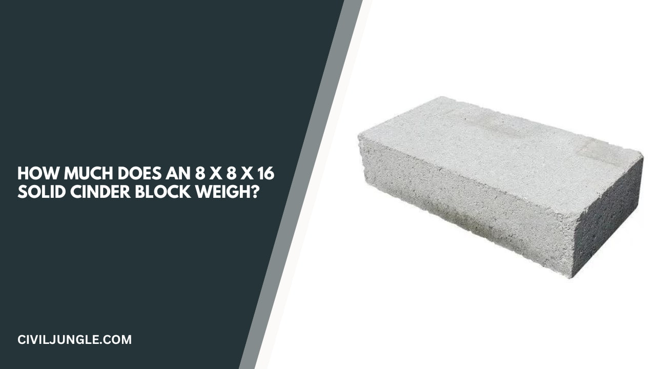 How Much Does an 8 X 8 X 16 Solid Cinder Block Weigh