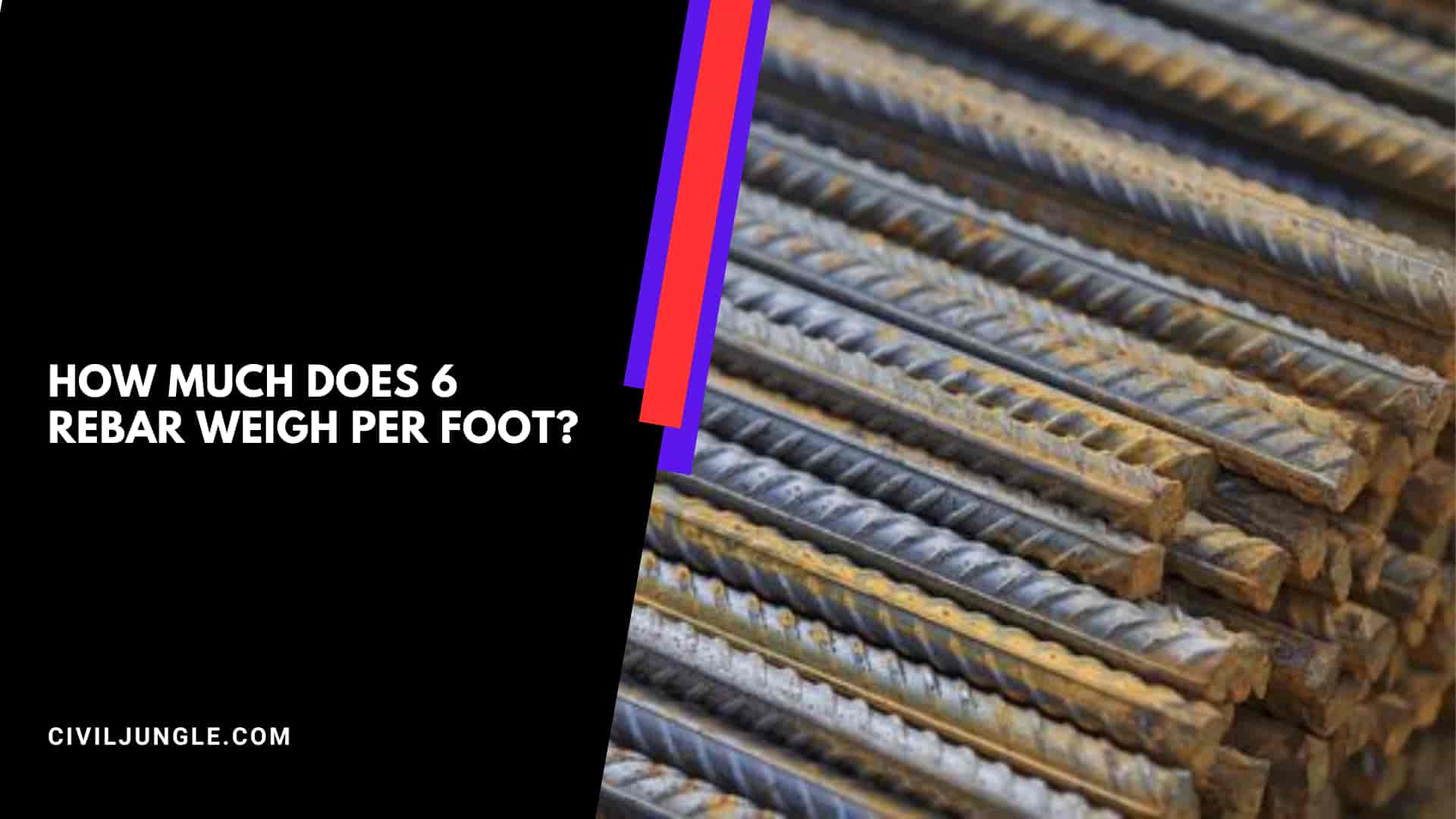 How Much Does 6 Rebar Weigh Per Foot?