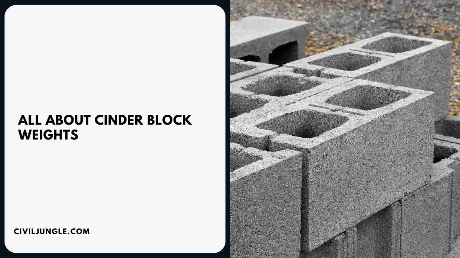All About Cinder Block Weights