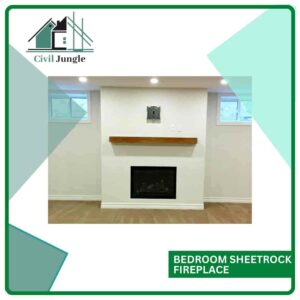 Painted White Brick Fireplace With Built Ins