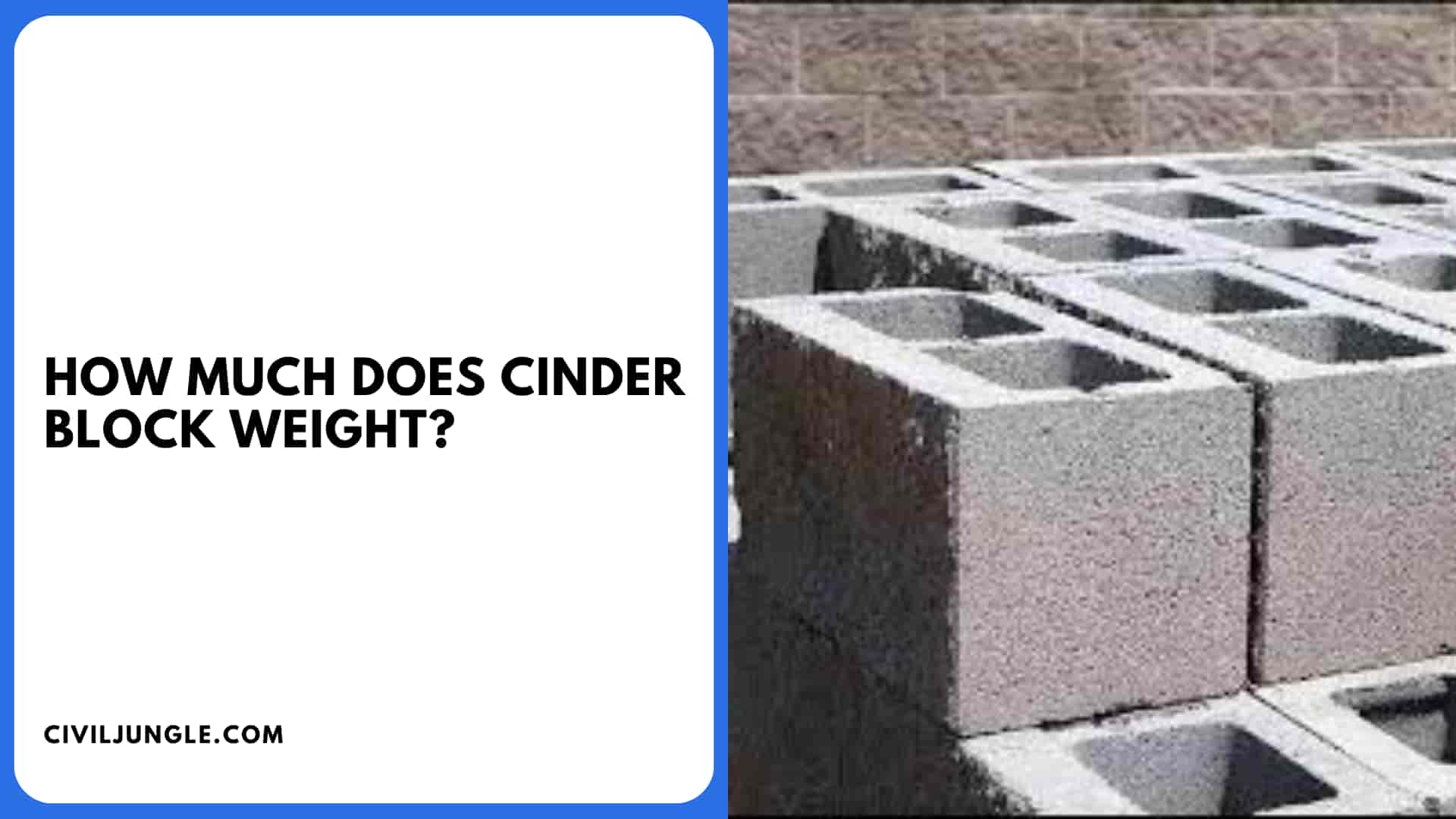 How Much Does Cinder Block Weight?