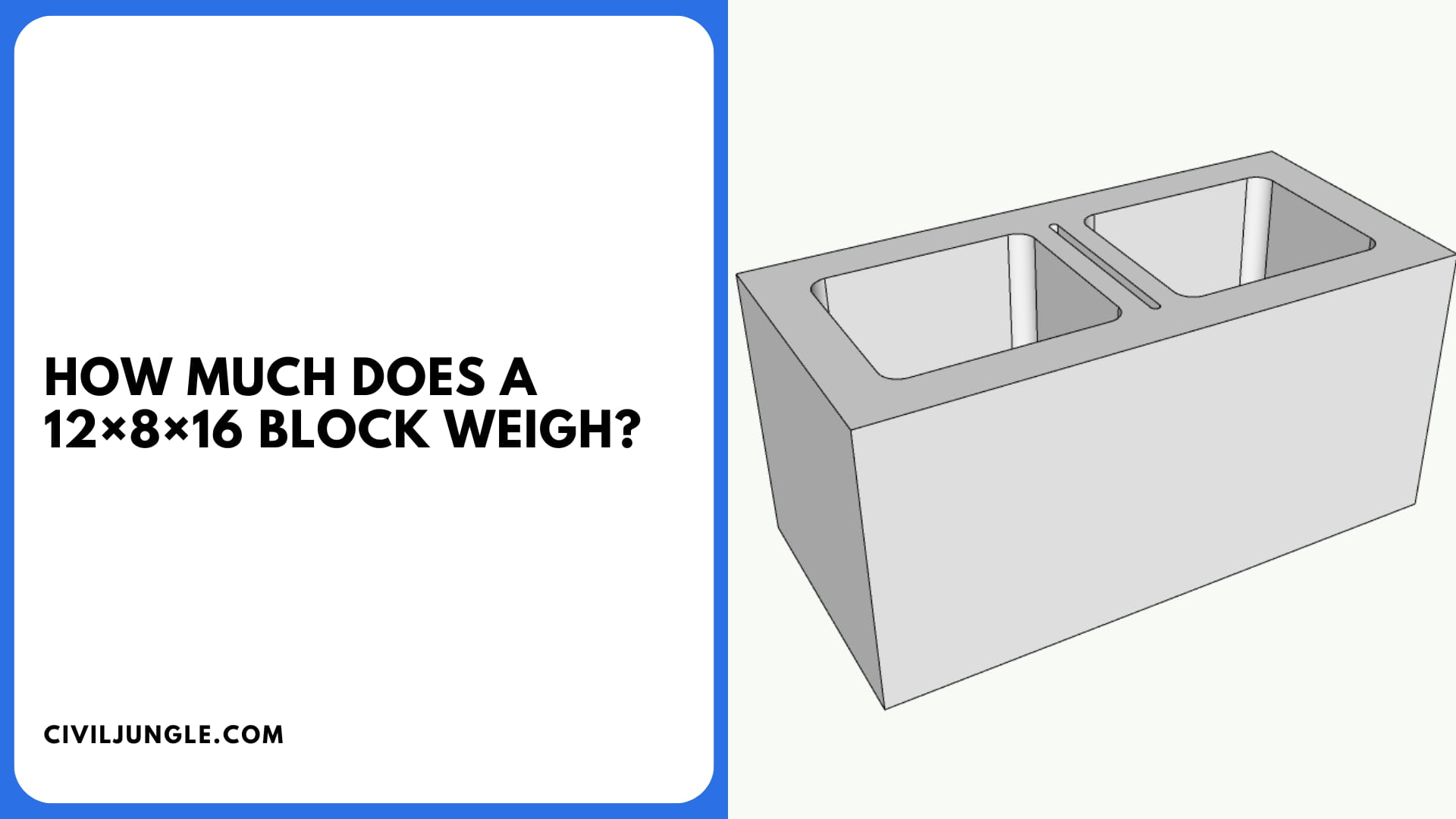 How Much Does a 12×8×16 Block Weigh?