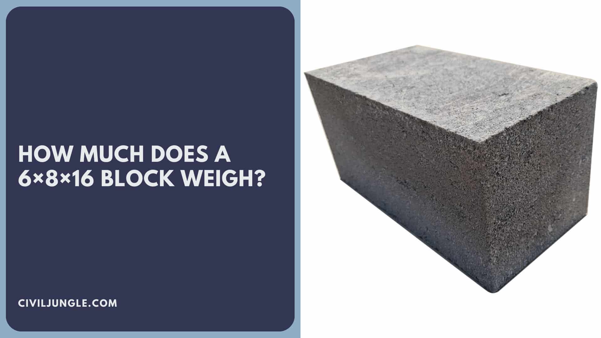 How Much Does a 6×8×16 Block Weigh?