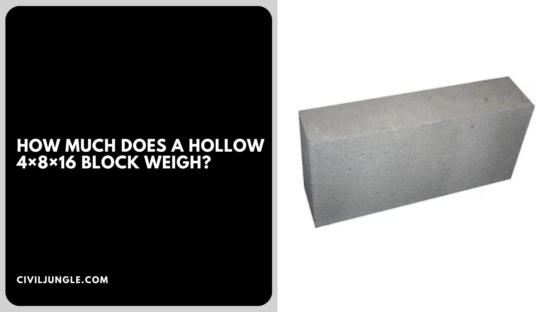 How Much Does a Hollow 4×8×16 Block Weigh?