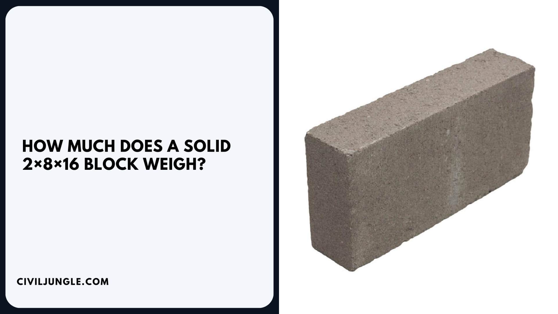 How Much Does a Solid 2×8×16 Block Weigh?