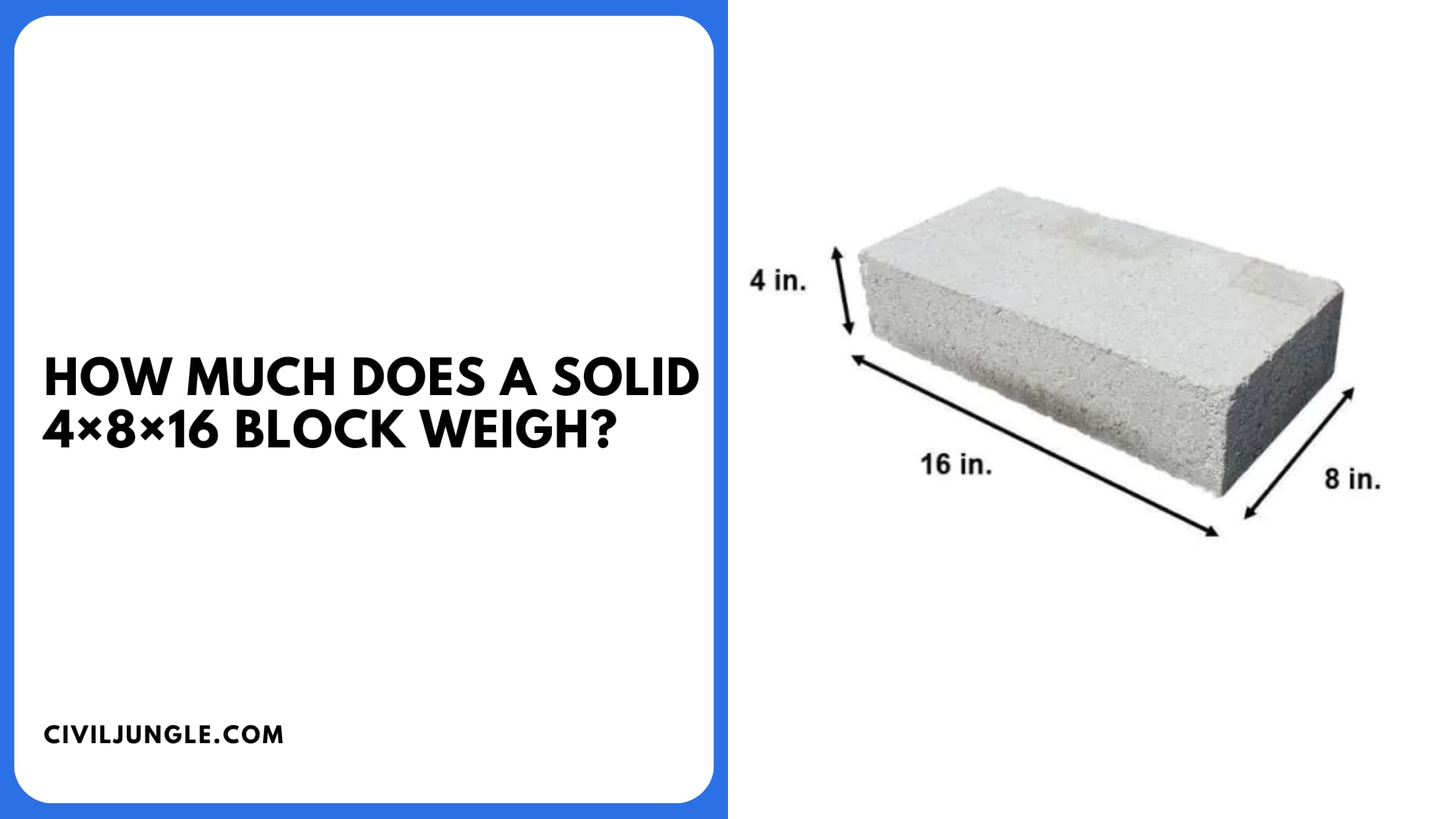 How Much Does a Solid 4×8×16 Block Weigh?