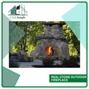 Real Stone Outdoor Fireplace