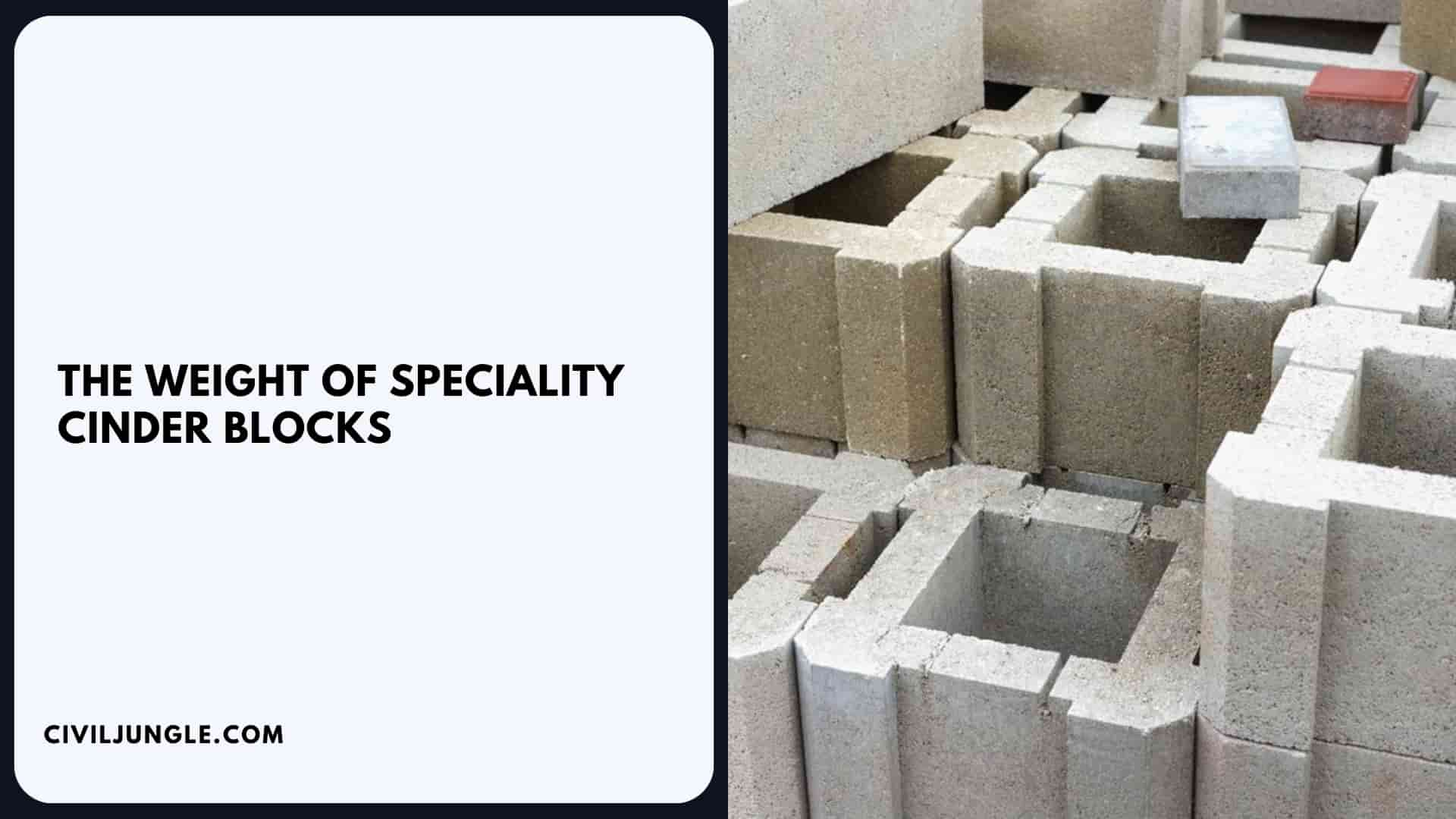 The Weight of Speciality Cinder Blocks