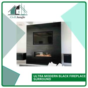 Ultra Modern Black Fireplace Surround