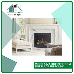 Wood & Marble Bedroom Fireplace Surround