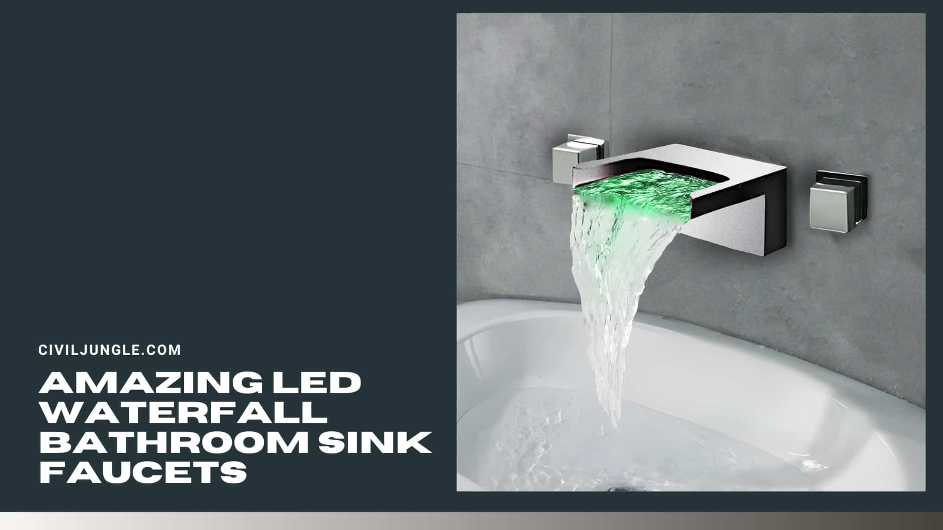 Amazing LED Waterfall Bathroom Sink Faucets