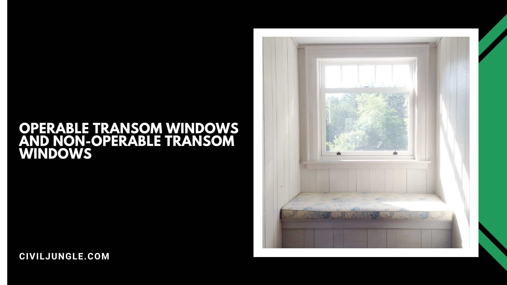 Operable Transom Windows and Non-Operable Transom Windows