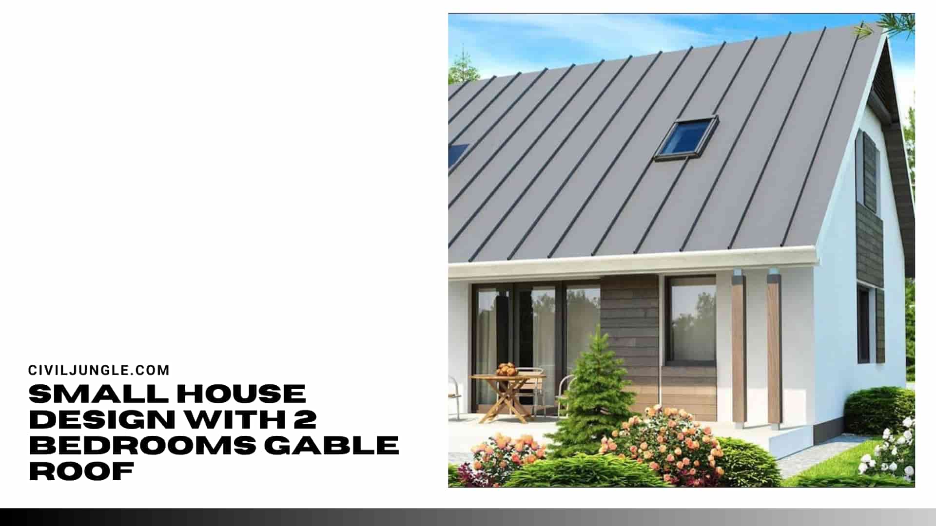 Small House Design With 2 Bedrooms Gable Roof