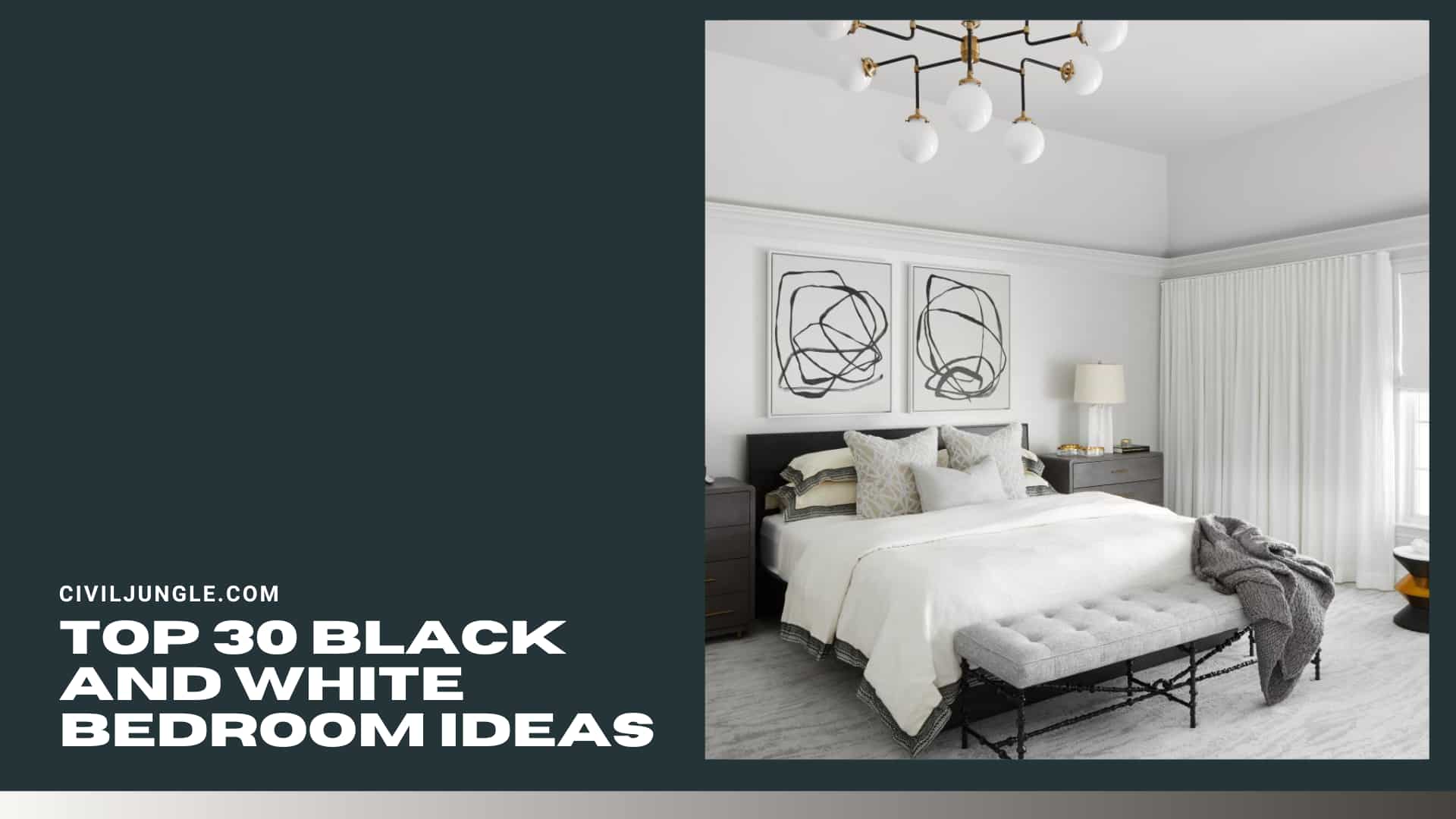 Top 30 Black and White Bedroom Ideas