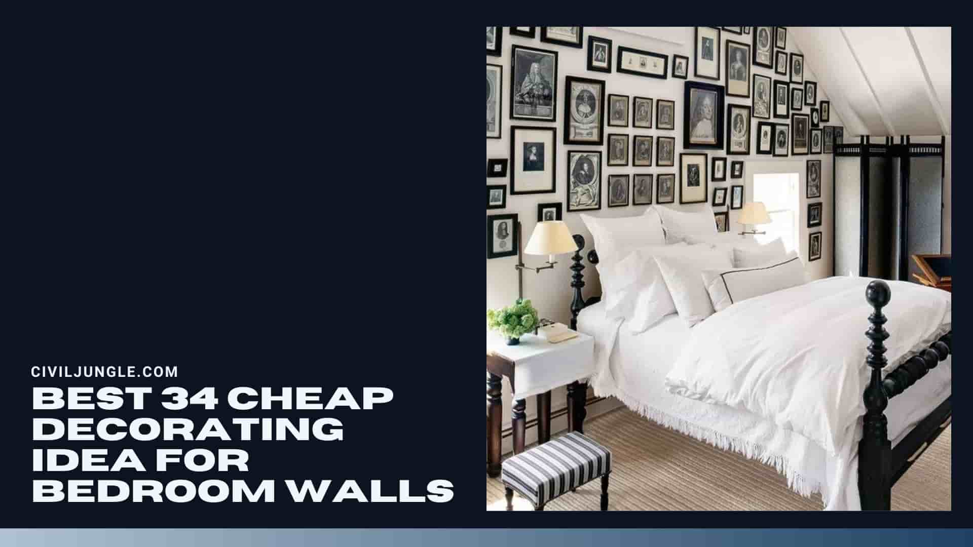 Best 34 Cheap Decorating Idea for Bedroom Walls