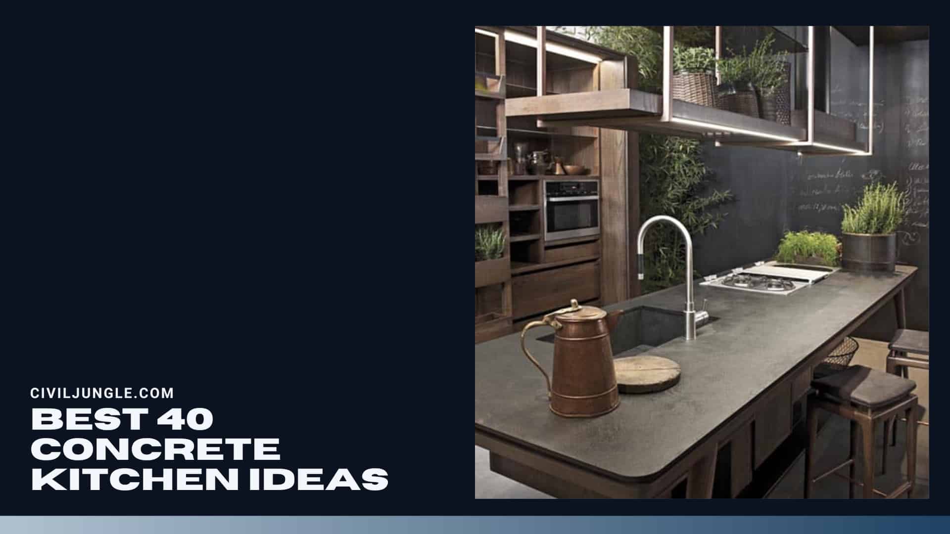 Best 40 Concrete Kitchen Ideas