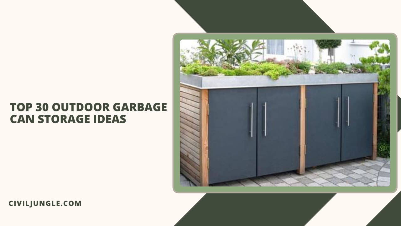 Top 30 Outdoor Garbage Can Storage Ideas